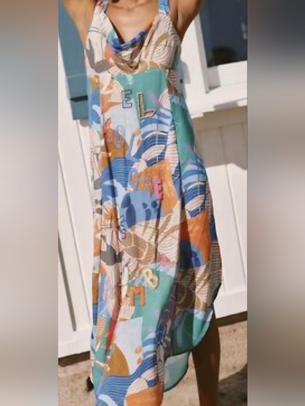 Anthropologie Celandine Beaded Market Stall Multi-Color Printed Maxi Dress Size - Picture 2 of 10